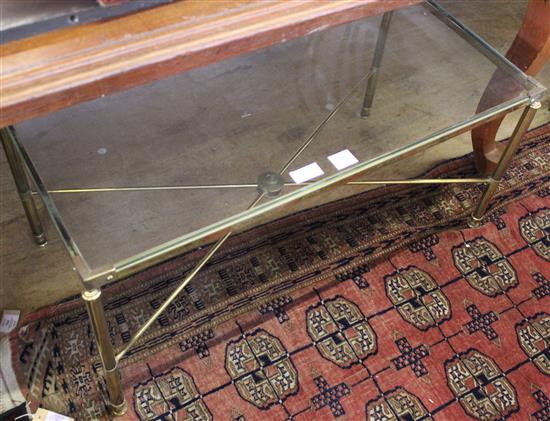 Brass & glass coffee table